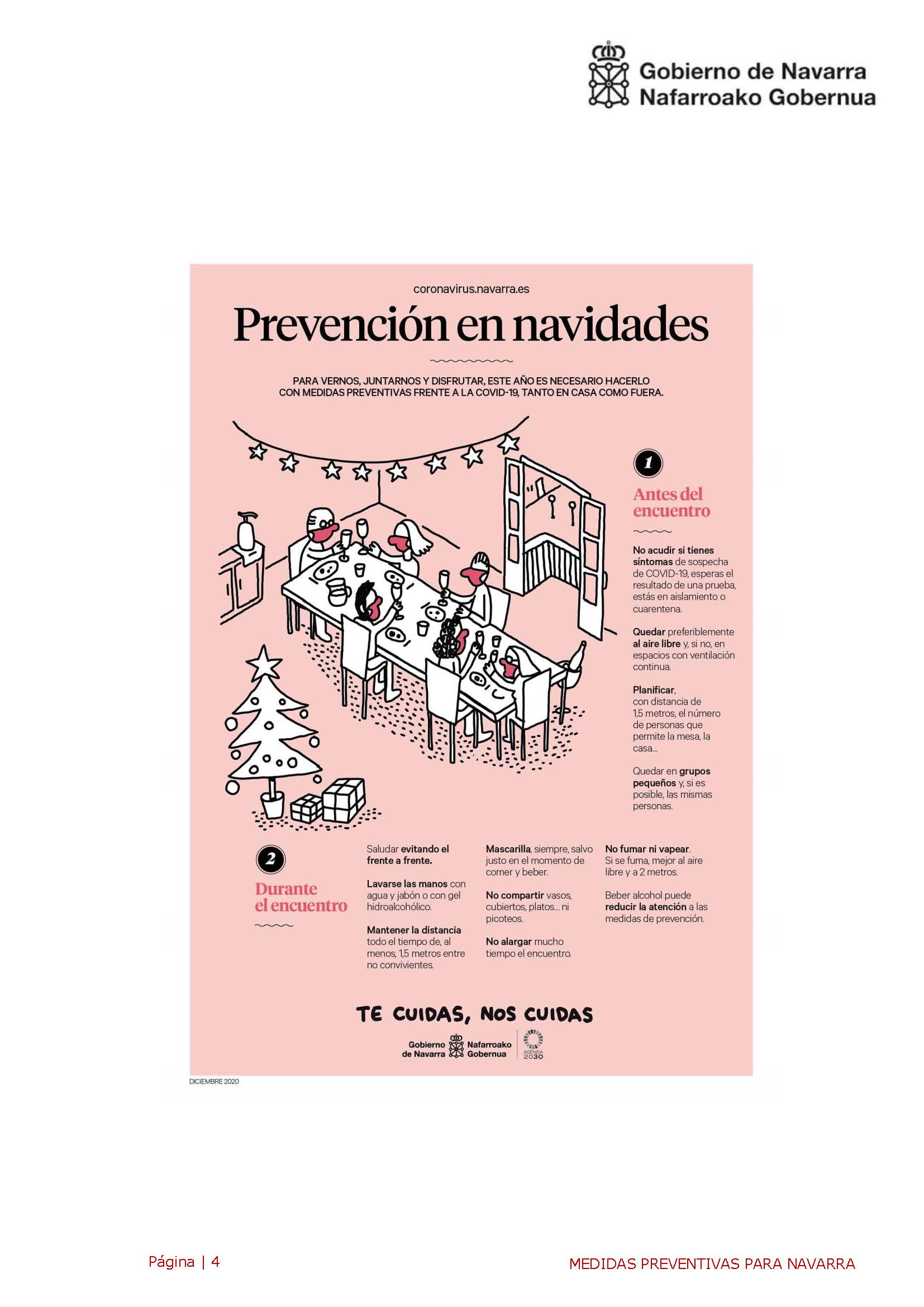 MEDIDAS PREVENTIVAS FRENTE A LA COVID-19 EN NAVARRA DURANTE LA NAVIDAD. RESOLUCI&Oacute;N IND 730/2020